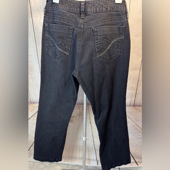 VINTAGE DKNY black Jeans, Women’s Sz 10, Trouser Style Pants, 90s, 30” Inseam - Picture 5 of 9